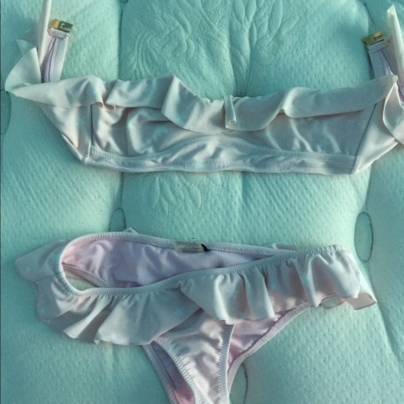 Wildfox Other - Wildfox strapless pastel pink & white bikini Wildfox Other - Wildfox strapless pastel pink & white bikini